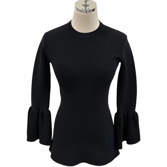 Rachel Parcell Santana Scuba Knit Sweater in Black - Picture 5 of 8